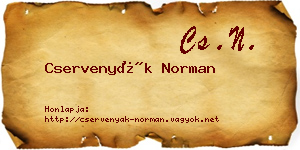Cservenyák Norman névjegykártya
